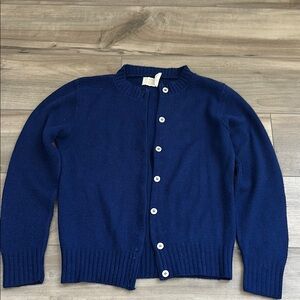 Thrifted blue cardigan sweater